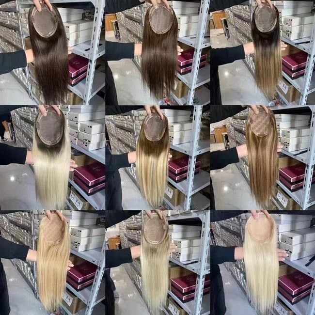 Cuticle Aligned Ladies Hair Topper Toupee Womens Hairpieces Replacement 7