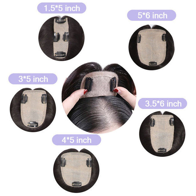 150g Middle Part Female Women'S Toupee Wigs Hair Replacement 5