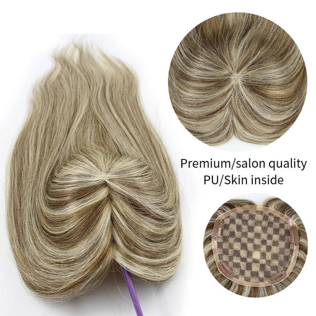 Cuticle Aligned Ladies Hair Topper Toupee Womens Hairpieces Replacement 2