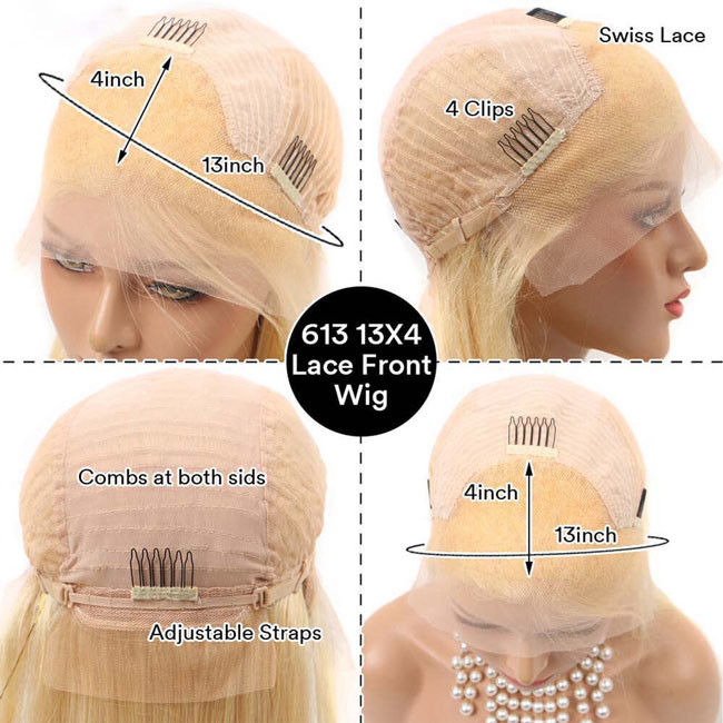 Odm 613 Blonde Wig Lac Virgin Human Hair Bundles Remy Silky Straight 1