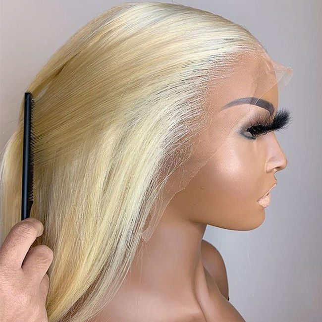 Odm 613 Blonde Wig Lac Virgin Human Hair Bundles Remy Silky Straight 6