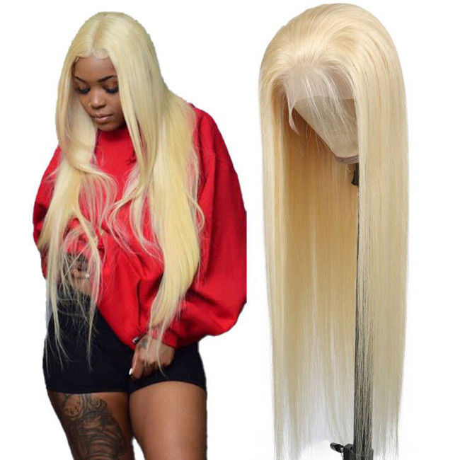 Odm 613 Blonde Wig Lac Virgin Human Hair Bundles Remy Silky Straight 2
