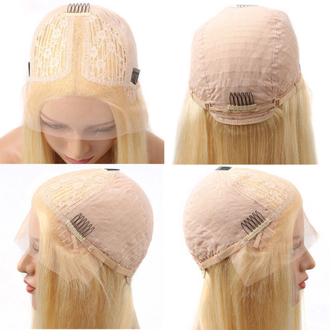 Odm 613 Blonde Wig Lac Virgin Human Hair Bundles Remy Silky Straight 3