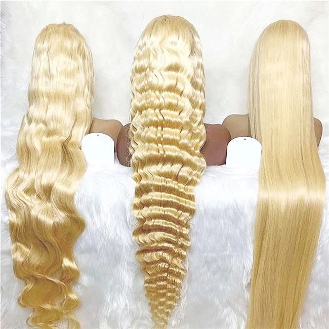 100% Virgin 613 Blonde Wig 13X6 13x4 HD Full Lace Frontal 1