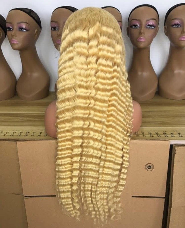 100% Virgin 613 Blonde Wig 13X6 13x4 HD Full Lace Frontal 4