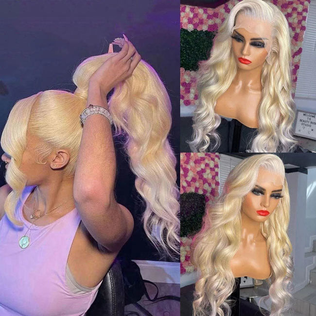 Highlight Honey 613 Blonde Wig 13x4 Hd Lace Front Virgin Hair 180% Density 1
