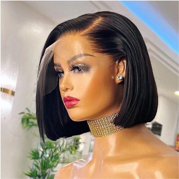 Afro Curly 100% Human Hair Non Synthetic Short Machine Made Human Hair Pixie Wig For Black Women 4